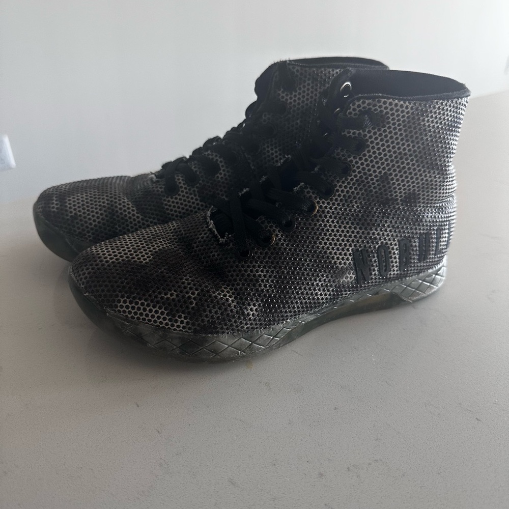 NOBULL Black and Gray High-Top Trainers Athletic Shoes